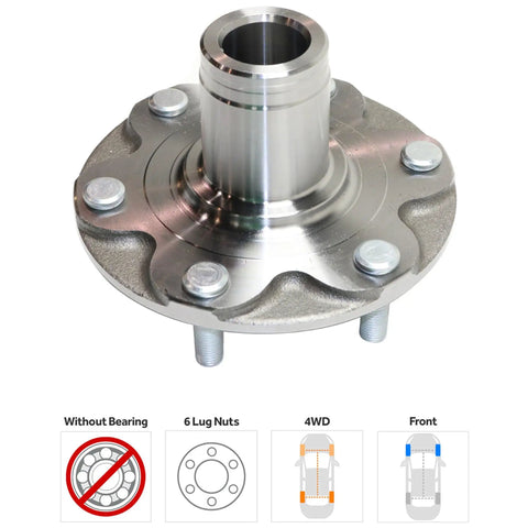 Drop In Front Wheel Hub Assembly For Toyota Tacoma And Tundra With Six Lug Pattern Five Point Five Inch Bolt Pattern