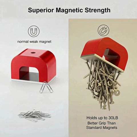 30Lb Red Cast Horseshoe Magnet Alnico U Magnet For Nails DIY Education holding screws and nails