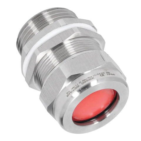 Stainless Steel Cable Gland Connector IP66 Explosion Proof, 304 Stainless, G1 Thread And M32 NPT 1 Inch, dual-seal weatherproof gland.