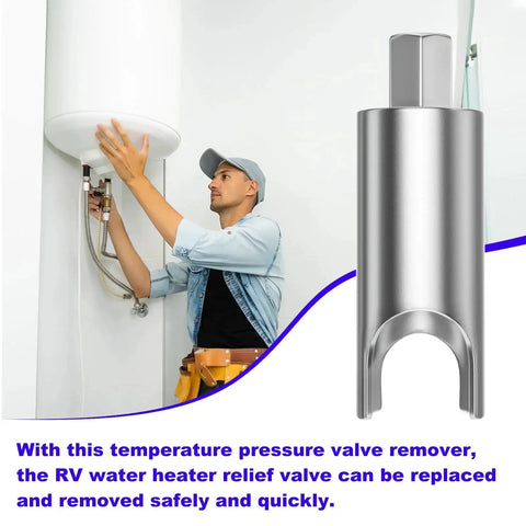 Universal RV Water Heater Pressure Relief Valve Remover For Temperature And TPR Valves Fits Most RV Water Heaters