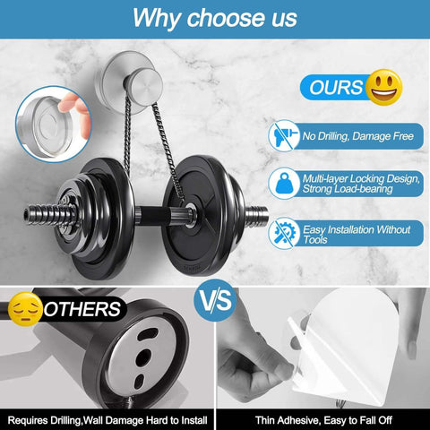 Suction cup shower hooks for glass and tile, no drill, silver finish, 2-pack