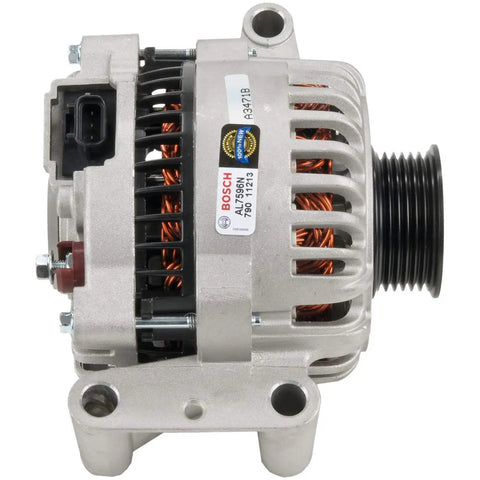 Premium 110 Amp 100 Percent New Alternator For Ford Escape And Mazda Tribute, side view, metal housing, beefed up reliability
