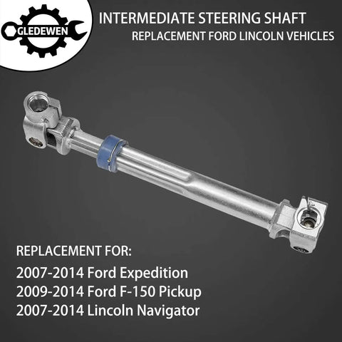 Lower Intermediate Steering Shaft With U Joint For F150 Expedition Navigator, metal shaft with U-joint for Ford SUVs