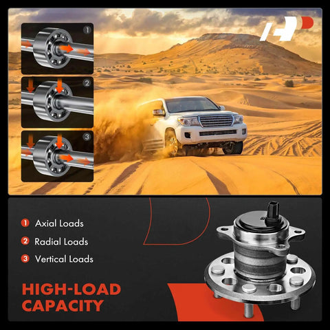Two Pack Rear Wheel Bearing And Hub Assembly With ABS And 5 Lug Fit For Toyota Camry 2012 To 2017 And Avalon 2013 To 2018
