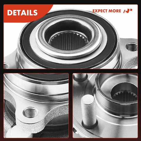 Close-up details of Two Wheel Bearing And Hub Assembly 5 Lug Replacement for Ford Edge 2015 to 2020 Lincoln MKX 2016 to 2018 Nautilus 2019 to 2020