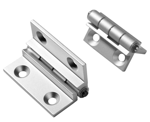 Torque Position Control Hinges Aluminum Alloy Bushing Hinge 120 Degree Detent, 2 Pack, anodized finish, two sizes