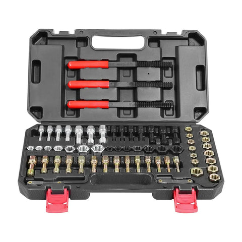 Premium 61 Piece Thread Restorer Kit With UNC UNF And Metric Thread Chaser Set Includes Thread Files And Storage Case Heat Treated Steel For Mechanics And DIY Enthusiasts For Everyday Shop And Field Work VEVOR