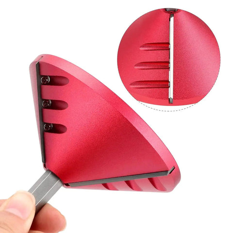 Close-up of 2 In 1 PVC Pipe Deburring And Chamfer Tool For Inner And Outer Reaming Works On PVC CPVC ABS PP And PE Pipes Fits From 0.75 To 3.5 Inch OD And From 0.92 To 3.89 Inch ID CNC Machined Aluminum Body With Stainless Steel Shaft Pro Grade Reamer
