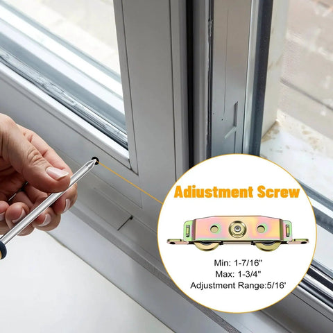 Installing Heavy-Duty Sliding Glass Door Rollers Kit With Ball Bearings For Smooth Movement Zinc Plated Iron Patio Rollers