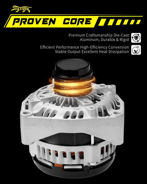 Upgraded 170A 12V Alternator With 6-Groove Decoupler Pulley For Chevy Silverado 1500 2014-2018 4.3L 5.3L 6.2L Camaro