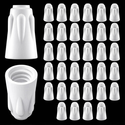 Ceramic wire connectors 36-piece set, white porcelain twist caps for high-temperature 18-8 AWG wiring