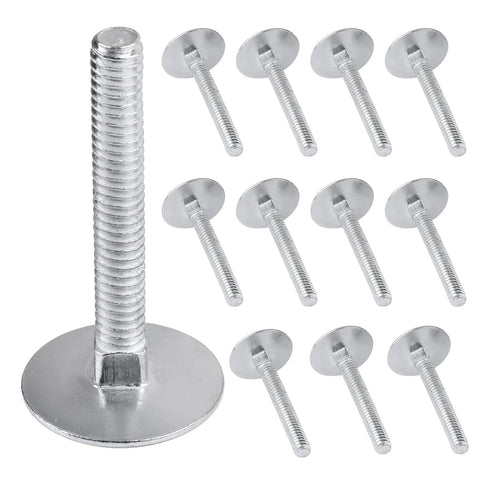 Elevator bolts, 1/4-20 x 2 in, zinc-plated flat head, 20-piece set for garage doors and industrial hardware.