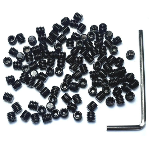 Premium 110 Piece M4 X 4mm Set Screws In 304 Stainless Steel With Hex Socket Allen Head Grub Screws Includes M2 Allen Wrench