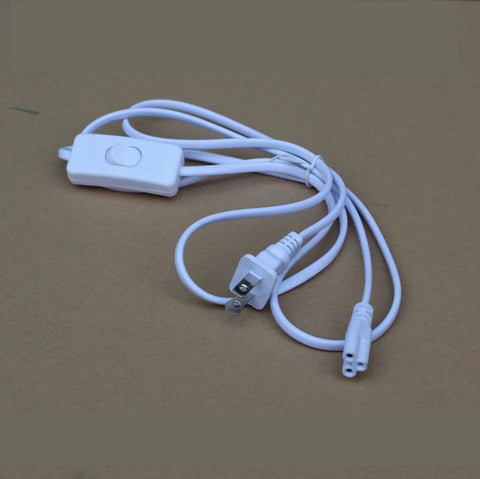 Two Pack T5 T8 Grow Light Power Cord With On Off Switch Five Foot US Plug Extension Cable For LED Tube Light Fixture