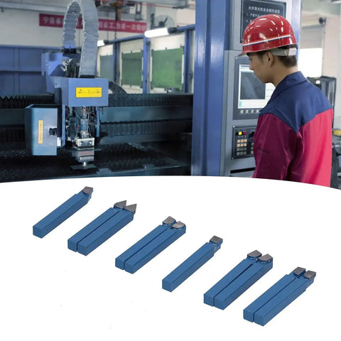 10 Pack Quarter Inch Metal Lathe Cutting Tools With Carbide Tips C6 Bits For Turning Boring And Chamfering, High Hardness Durable Pro Grade Cutter Set For Metalworking And Precision Machining