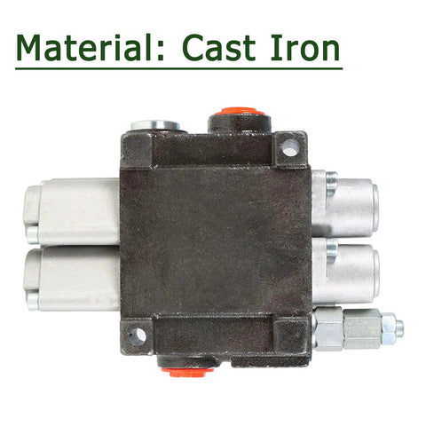 Double Acting Hydraulic Directional Control Valve With Joystick For Small Tractors, 2 Spool, 11 GPM, cast iron structure