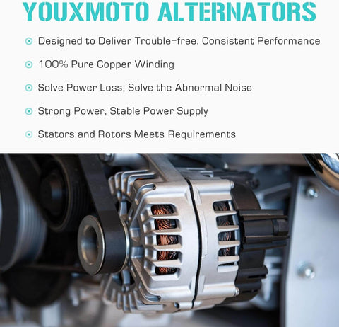 3.0L V6 Alternator For Outback 2006 2009 Legacy 2008 2009 B9 Tribeca 2006 2007 12V 110 Amp Replacement Replaces 400 48120 AMT0163 close-up
