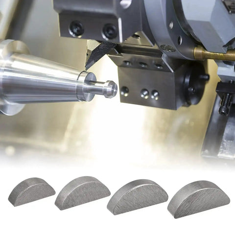 Woodruff Keys Set 20 Pcs 8mm Width X 10mm Height X 25mm Diameter Semicircle Key Stock Carbon Steel Polished Heavy Duty