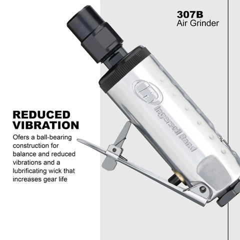 One Quarter Inch Air Die Grinder With Straight Head Design, Lightweight Aluminum Housing, ball-bearing construction, side view