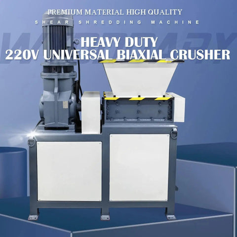 Beast Mode Heavy Duty Biaxial Shredder Machine With 7500W Four Stage Motor For Plastic Rubber Wood Metal And Electronics Waste 220V 19 Blades And Easy Maintenance By WYDDDARY