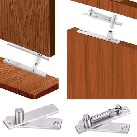Heavy Duty Pivot Hinge for Wood Doors Stainless Steel Hidden Door Hinge for Secret Doors 360 Degree Rotation Invisible Pivot Hardware