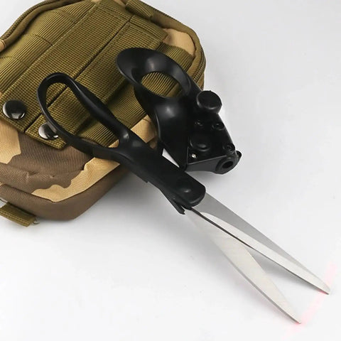 Laser Guided Scissors For Precise Fabric And Paper Cuts With Pro Grade Built In Laser Guide Ergonomic Handle Magnetic Storage