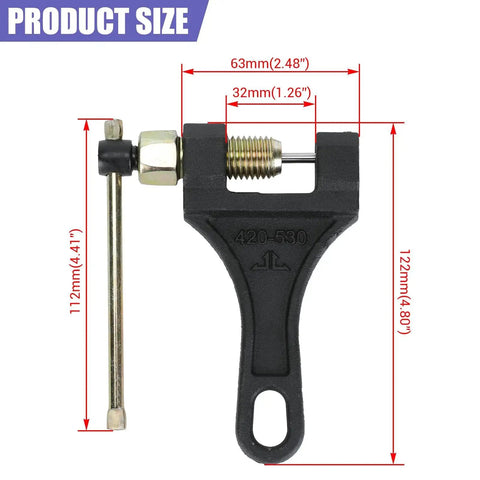 Universal Motorcycle Chain Breaker Tool For 420 428 520 525 530 Chains Built For Dirt Bikes ATVs Go Karts size view