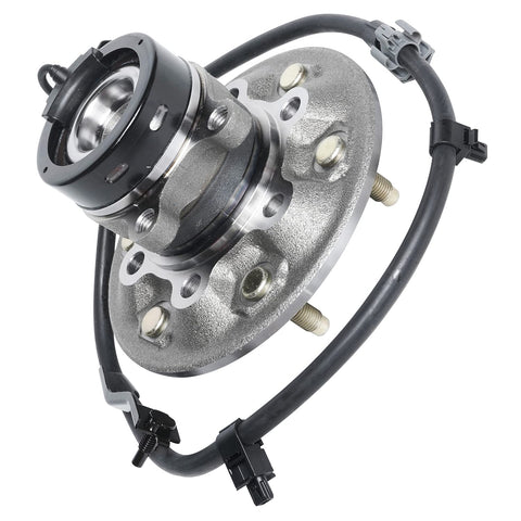 2WD Front Wheel Bearing Hub Assembly With ABS Sensor Fits 2004-2008 GMC Canyon And 2004-2008 Chevy Colorado Plus 2006 Isuzu i-280 2007-2008 i-290 i-370 Front Wheel Hub Replacement image showing 6-bolt flange and ABS sensor