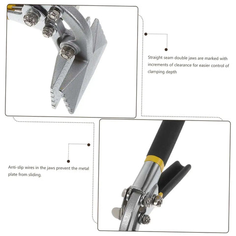 Manual Metal Bender For Sheet Metal Projects Hemming Pliers And Wire Bending Tool With Straight Jaw Hand Seamer Non Slip Handle
