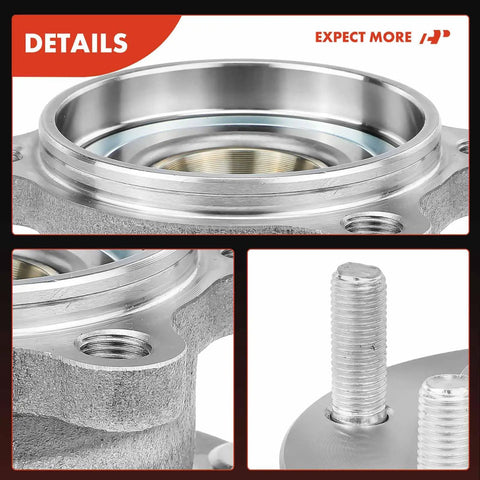 Close-up of Rear Wheel Bearing And Hub Assembly For Mazda CX-5 2013-2023 AWD 5 Lug OEM-Grade showing thread and bearing detail.