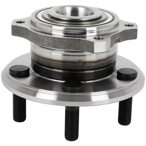 Close-up view of a single hub bearing from the 4 Piece Front And Rear Wheel Hub Bearing Set For 2012 To 2014 Chrysler 300 Dodge Challenger And Charger With 3.6L And 5.7L Engines Left And Right Side Fits Front And Rear Bolt On Ready