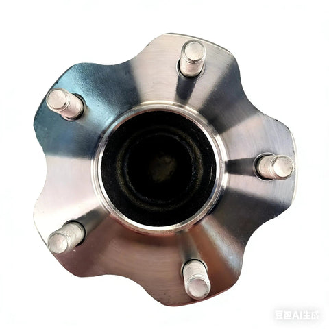 Top view of 2 Piece 512388 Rear Wheel Bearing Hub Assembly Drop In Fit For Altima 2007-2018, Maxima 2009-2019 with 5 lugs and ABS