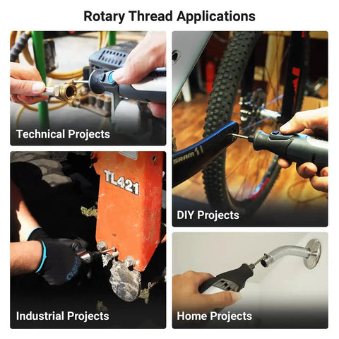 Universal Thread Repair Kit Set With All In One Thread Files used in various projects including DIY, industrial, and home repairs