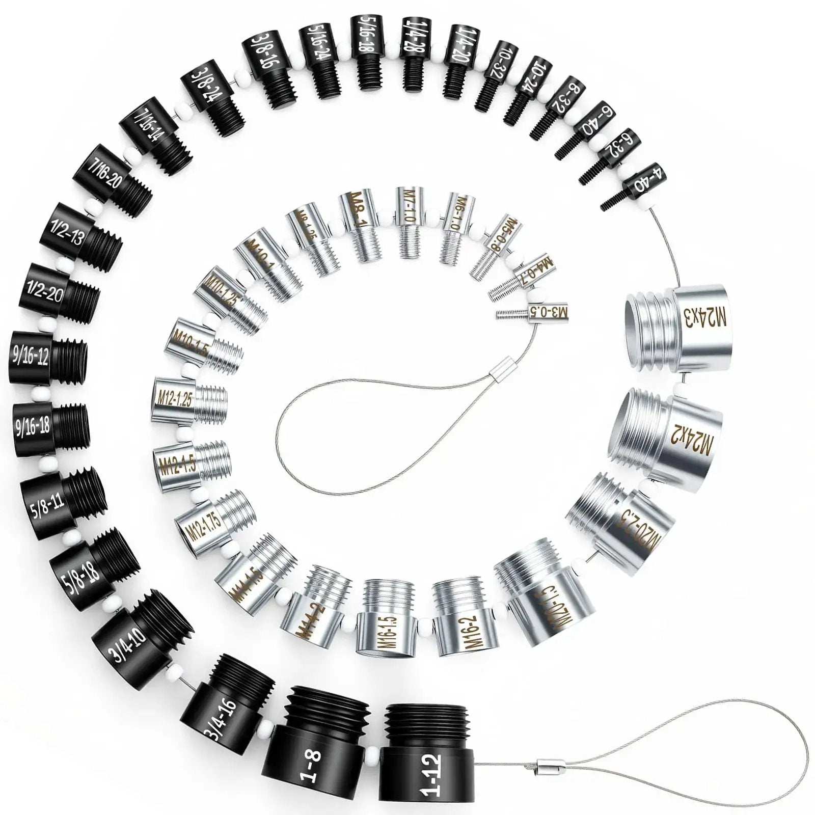 nut and bolt thread checker - 45 Gauge Set for Quick U...