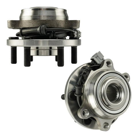 Front Wheel Hub Bearing Assembly With ABS For 2005 to 2019 Nissan Frontier 4x4 6 Lug 4.0L V6 Models, 2 Pack 515065