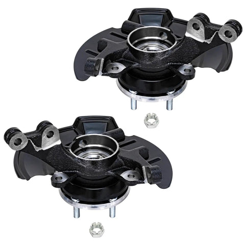 Front Steering Knuckles Kit With Wheel Bearing Hub Assembly For Hyundai Elantra 2007 2008 2009 2010 2011 2012 4 Wheel ABS Replacement Two Piece Set Driver And Passenger Sides