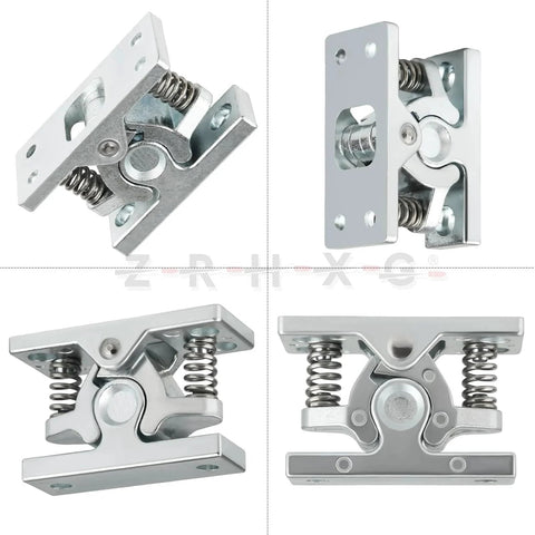 2 Pcs RV Door Catch And Trailer Door Latch Spring Loaded Easy Lock Stop Double Roller Zinc Alloy Durable Door Hardware