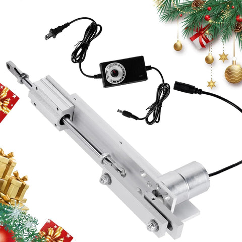 30-70mm Stroke 12V DC Linear Actuator With 0-120RPM Variable Speed Reciprocating Motor, 60N Thrust, M8 Threaded Rod