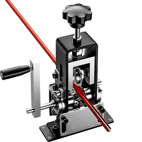 Portable Electric Wire Stripping Tool With Dual Manual And Drill Powered Modes featuring aluminum body and steel blades