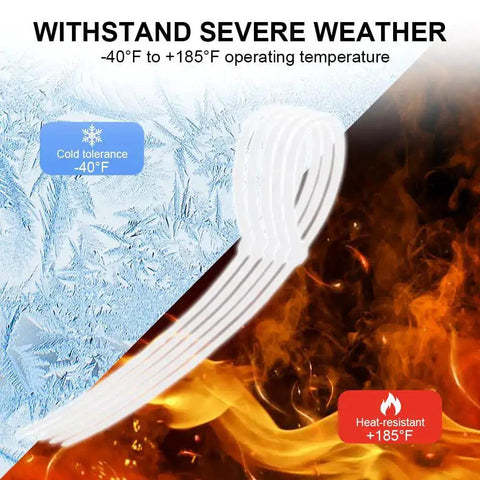 8 Inch Self Locking Nylon Cable Ties Heavy Duty White 100 Pack For Indoor And Outdoor Use withstand severe weather