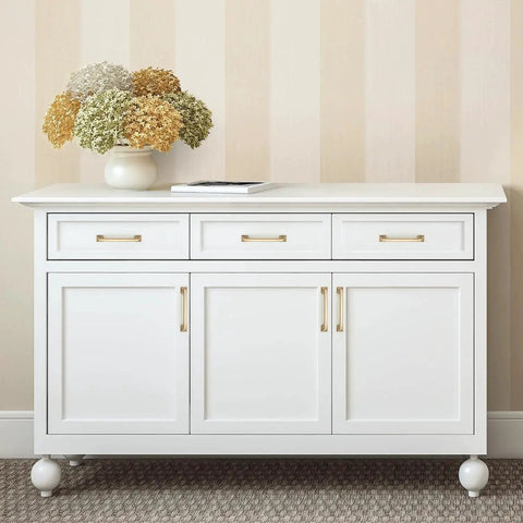 White cabinet with 10 pack solid 5 inch square foot arch cabinet pulls in champagne bronze for kitchen cabinets and cupboards.