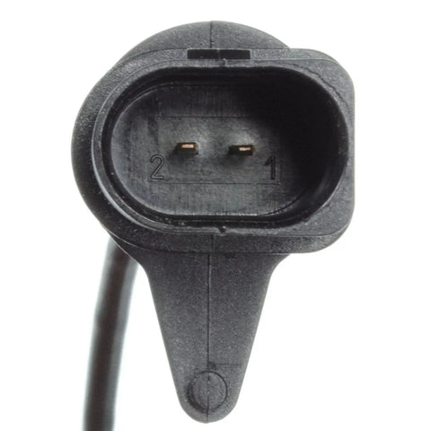 Brake wear sensor 2-pin connector, black plastic automotive part.