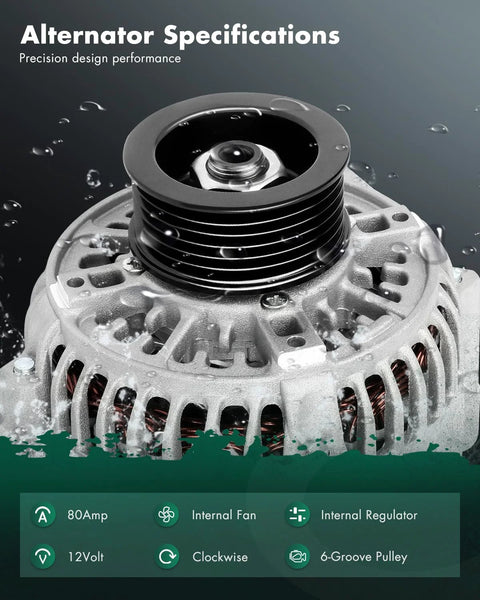 80 Amp 12 Volt Alternator Replacement for Lexus ES300 3.0L 1997 to 2001 Camry 3.0L 2000 to 2001 Solara 3.0L 2000 to 2003