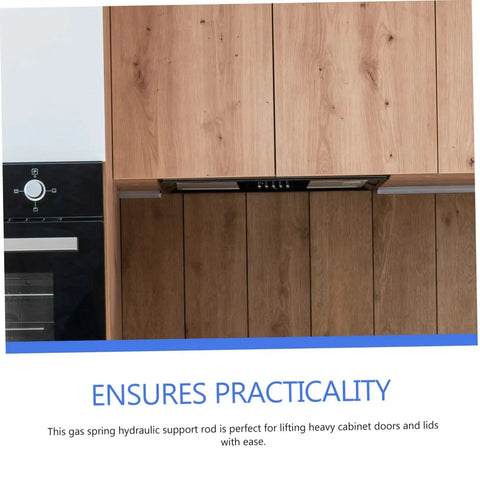 Wooden kitchen cabinet with installed cabinet lift support hinge with soft close mechanism for cabinets doors and drawers.