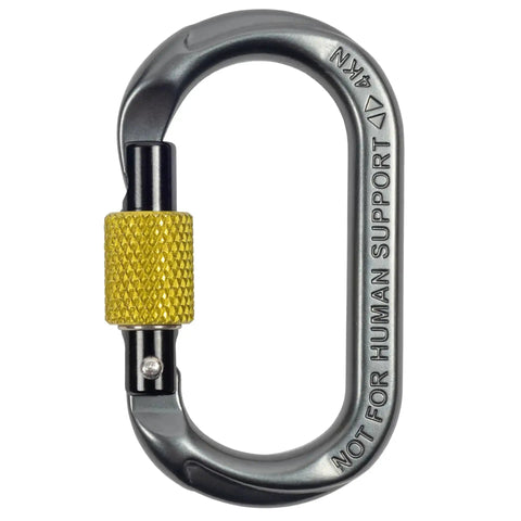 Compact Micro Carabiner With Screw Lock Gate For Arborists And SRS Climbing, Ultralight 7075 Aluminum, 900 Lb Tensile Strength