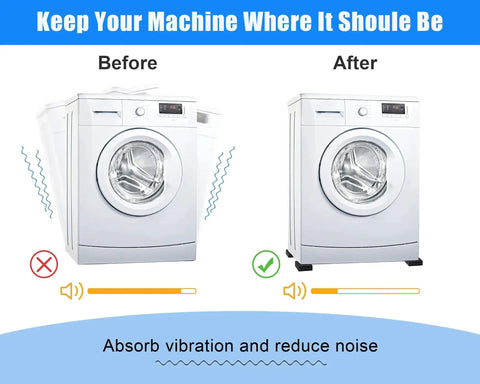 MyLifeUNIT EVA washer pads (8-pack) anti-vibration mats for front-loading washing machine