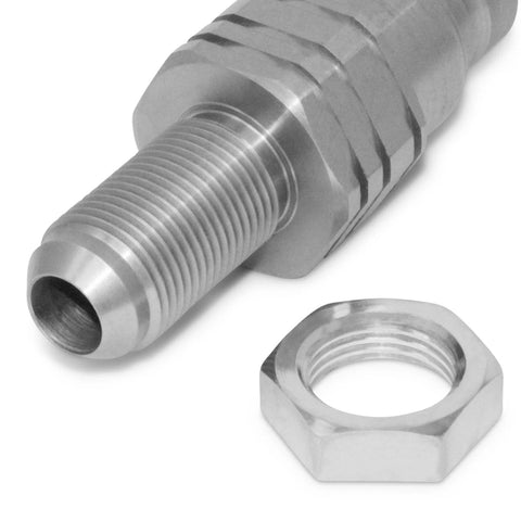 Summit Hydraulics flat-face hydraulic quick-connect bulkhead coupler, #10 JIC, stainless steel with threaded male end