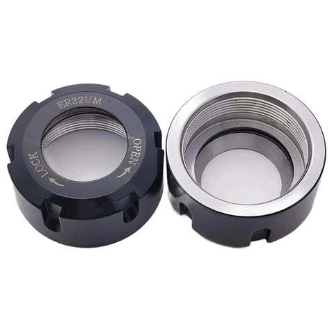 ER32 UM Collet Clamping Nut With Dynamic Balance Holes For CNC Milling Chuck Holder Lathe 2 Pack Hardened 42Cr Steel