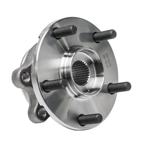 Drop In Front Wheel Bearing Hub Assembly Replacement For Toyota RAV4 2006 Through 2018 And Mirai 2016 Through 2020 And Scion Tc 2011 Through 2016 With Durable Wheel Bearing Hub Kit For Easy Install And Smooth Quiet Ride, showing front view with 5-bolt pattern and encoder ABS