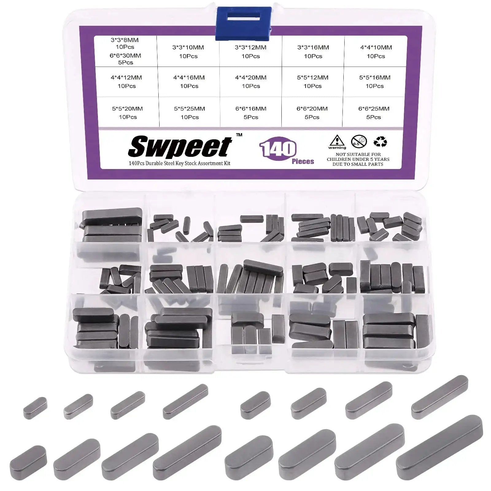 heavy duty key stock set – 140 Pcs in 16 Sizes 🍁 &ndas...